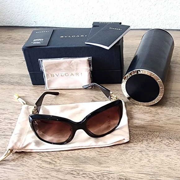 Bvulgari Swarovski Crystal Sunglasses Bvlgari Sunglasses 6074-B Black Swarovski Crystal Limited  main image 2
